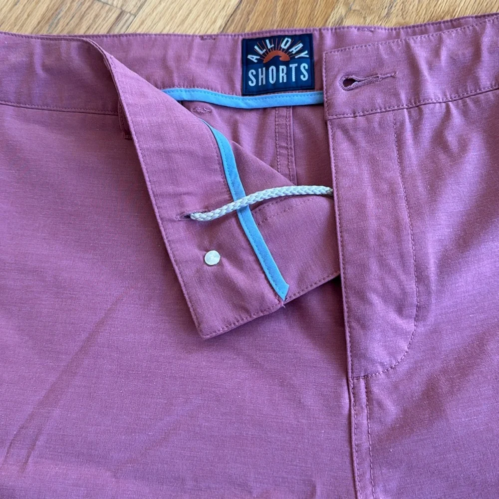 Faherty All Day Shorts. 36” waist 9” inseam Red Belt loops